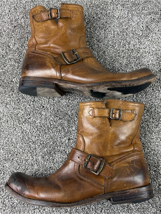 Frye Smith Engineer Brown Leather Men\'s Boots Size 8.5 D main image 6